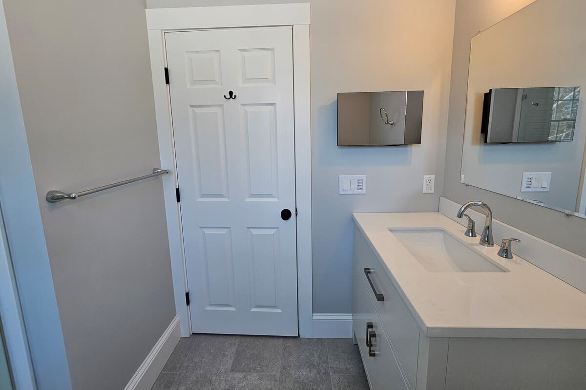 First-floor half bathroom