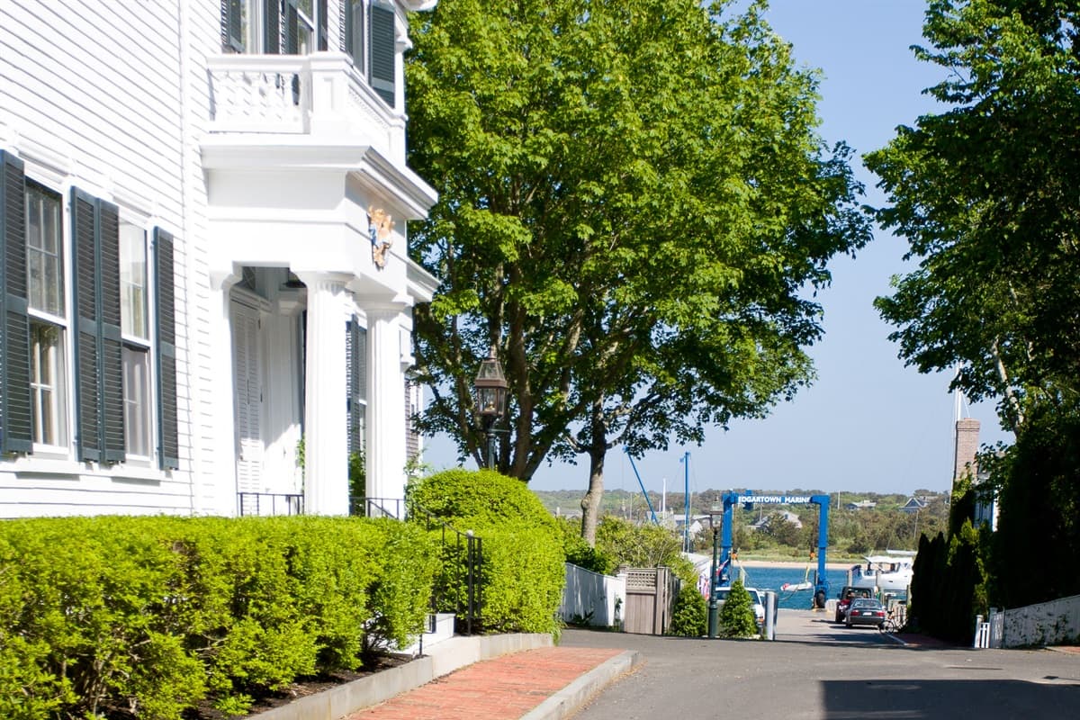 View down Morse to the harbor