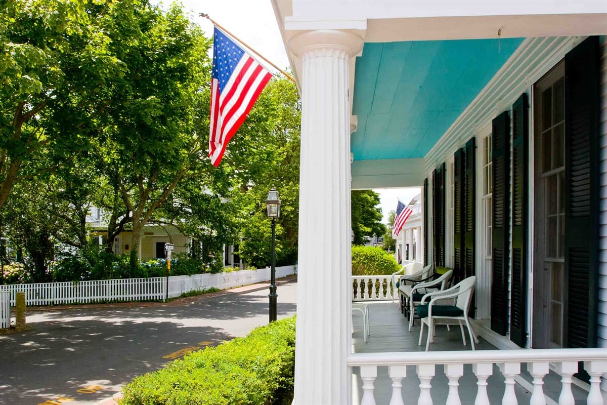 The Captain Morse House looking towards town