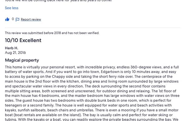 Older Review from another OTA